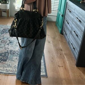 Louis Vuitton Black Noir Neo Cabby Denim Bag MM